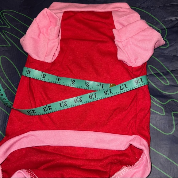Pink and red Dog clothes vest. Size L - Picture 8 of 9